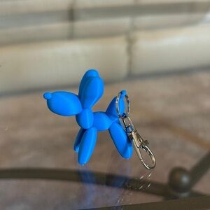 3D Printed 2 SET. Blue Balloons Dog Keychain. Pick colors.